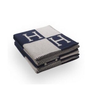 Hermes Dark Blue Avalon Throw Blanket