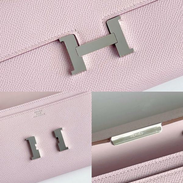 Hermes Constance To Go Wallet in Mauve Pale Epsom Calfskin - Image 9